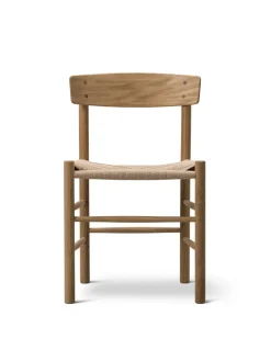 Fredericia Furniture Spisebordsstole<J39 Folkestolen, olieret eg af Børge Mogensen