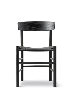 Fredericia Furniture Spisebordsstole<J39 Folkestolen, sæbebehandlet eg af Børge Mogensen