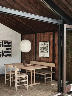 Fredericia Furniture Spisebordsstole<J39 Folkestolen, sæbebehandlet eg af Børge Mogensen