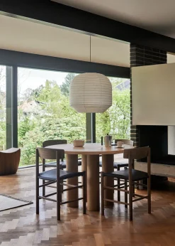 Fredericia Furniture Spisebordsstole<J39 Folkestolen Sædepolstret, Cognac Læder af Børge Mogensen