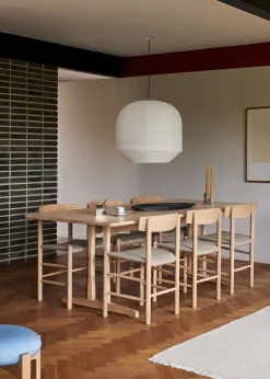 Fredericia Furniture Spisebordsstole<J39 Folkestolen Sædepolstret, Natur Canvas af Børge Mogensen