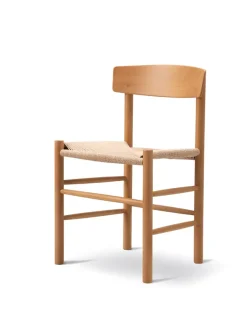 Fredericia Furniture Spisebordsstole<J39 Folkestolen, Vintage lakeret af Børge Mogensen