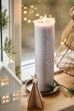 Ib Laursen Kalenderlys & Julelysestager|Adventsstager<Kalenderlys 1–24 præget tal fra