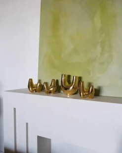 Hein Studio Vaser<Kazumi StudioVase, gold fra Hein