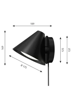 Louis Poulsen Væglamper|Spots<Keglen Væglampe fra