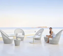 Cane-line Havestole|Udendørs Loungemøbler<Kingston Solstol med hjul fra