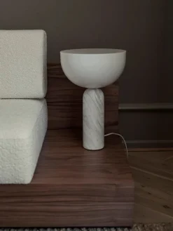 New Works Spots<Kizu Bordlampe Large, White Marble fra