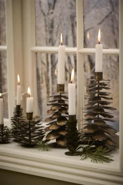 Ib Laursen Kalenderlys & Julelysestager|Adventsstager<Kogle Lysestage til 2,2 cm lys fra