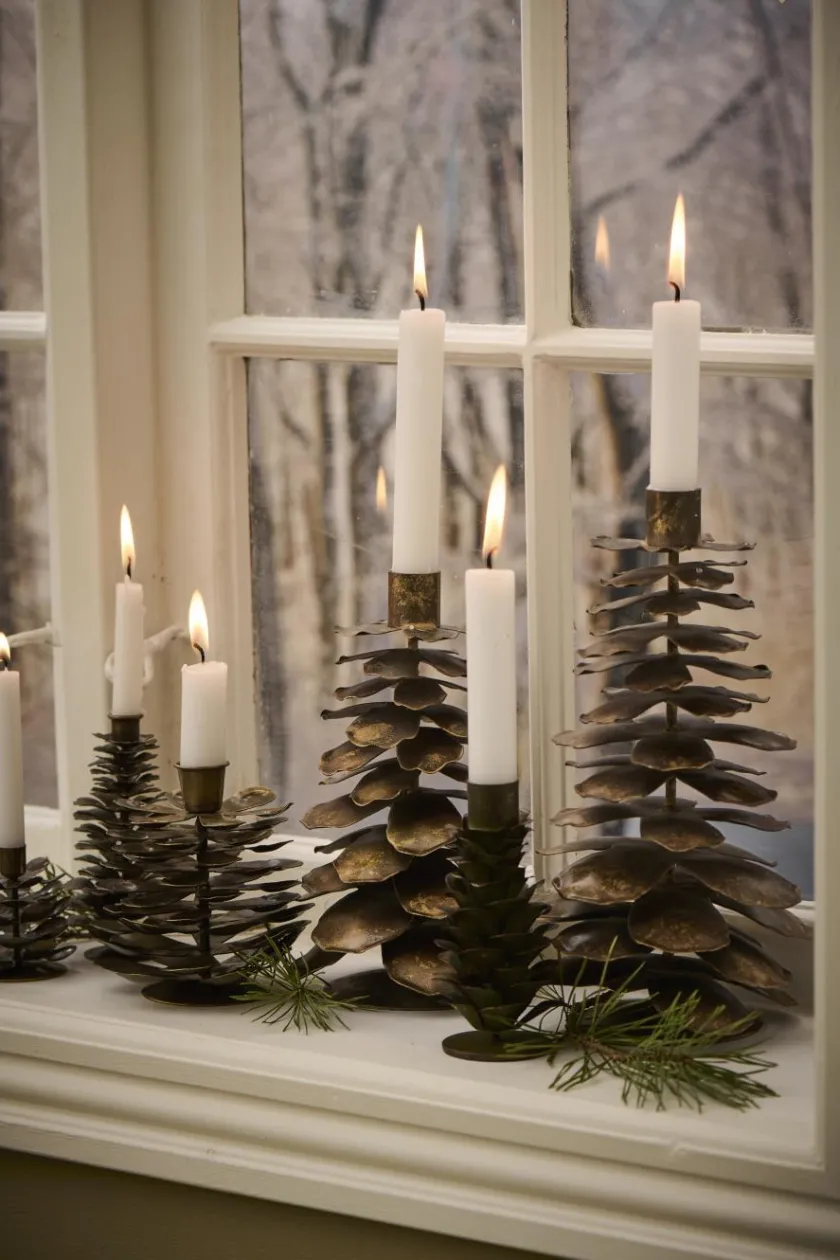 Ib Laursen Kalenderlys & Julelysestager|Adventsstager<Kogle Lysestage til 2,2 cm lys fra