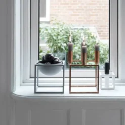 Audo Copenhagen Juleborddækning|Lysestager<Kubus 1 Lysestage, hvid fra