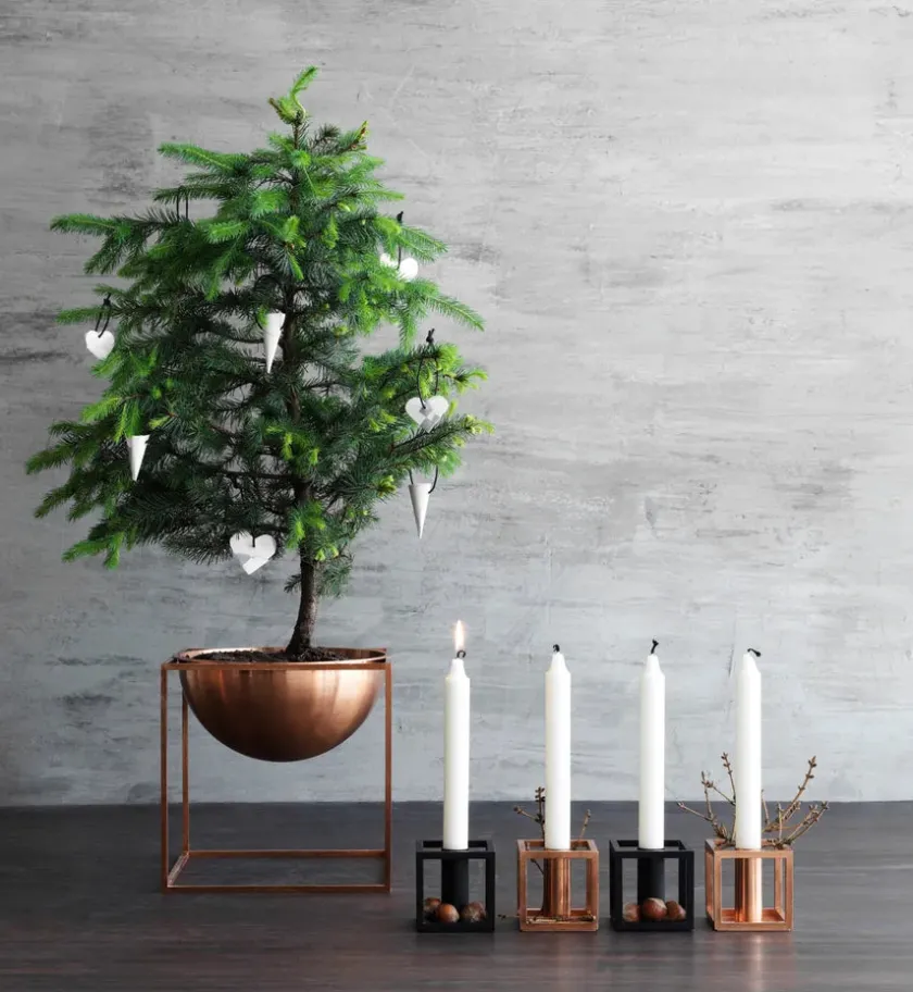 Audo Copenhagen Juleborddækning|Lysestager<Kubus 1 Lysestage, hvid fra