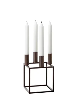 Audo Copenhagen Adventsstager|Lysestager<Kubus 4 Lysestage, hvid fra