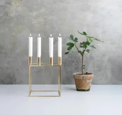 Audo Copenhagen Lysestager<Kubus 8 Lysestage, hvid fra