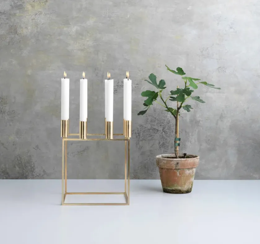 Audo Copenhagen Lysestager<Kubus 8 Lysestage, hvid fra