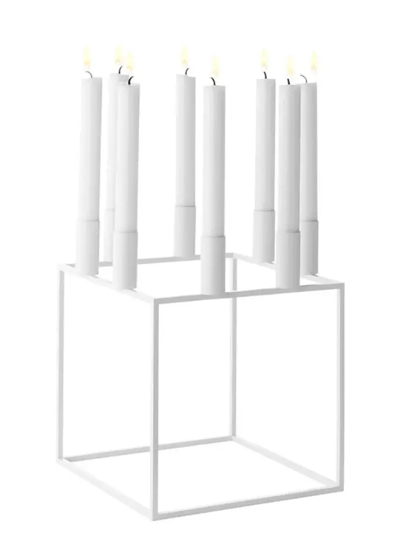 Audo Copenhagen Lysestager<Kubus 8 Lysestage, hvid fra