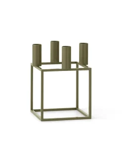 Audo Copenhagen Adventsstager|Lysestager<Kubus 4 Lysestage, olive fra