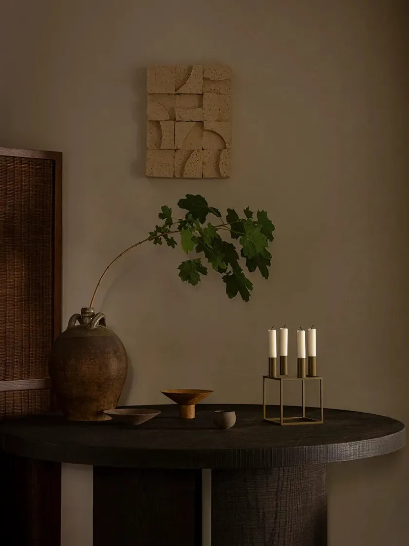 Audo Copenhagen Adventsstager|Lysestager<Kubus 4 Lysestage, sort fra