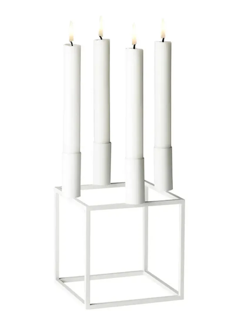 Audo Copenhagen Adventsstager|Lysestager<Kubus 4 Lysestage, zink fra