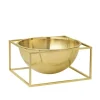 Audo Copenhagen Service<Kubus Bowl Centerpiece Large, guldbelagt fra