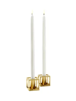 Audo Copenhagen Lysestager<Kubus Micro lysestager, guldbelagt fra