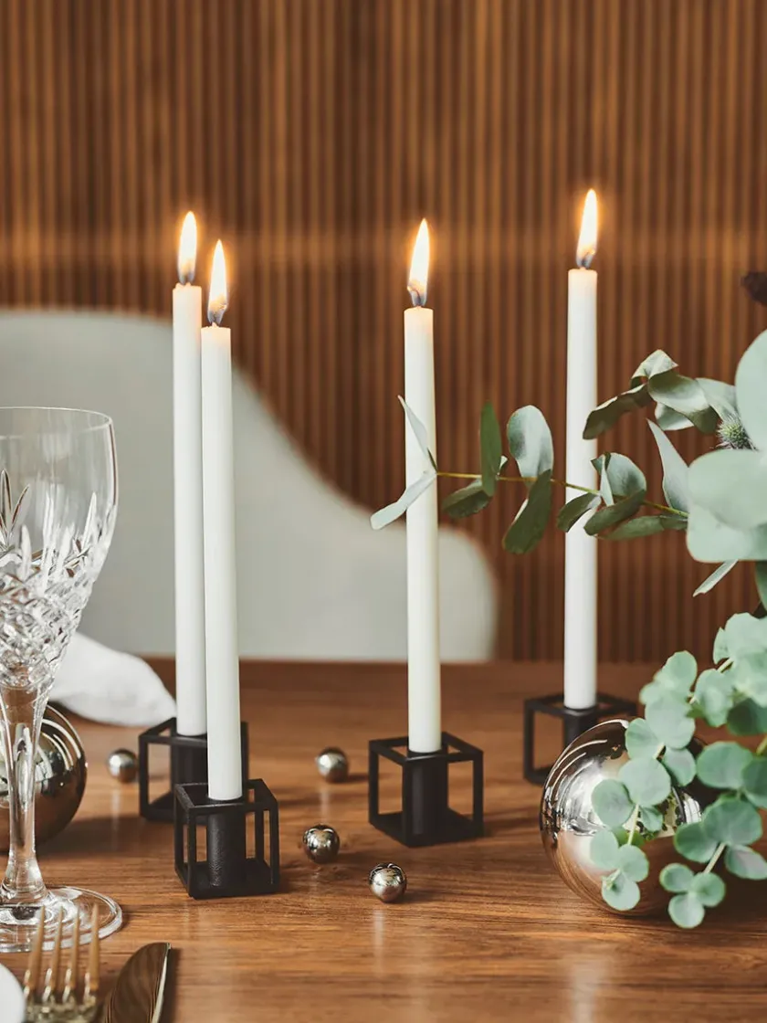 Audo Copenhagen Lysestager<Kubus Micro lysestager, sort fra