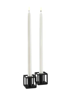 Audo Copenhagen Lysestager<Kubus Micro lysestager, sort fra