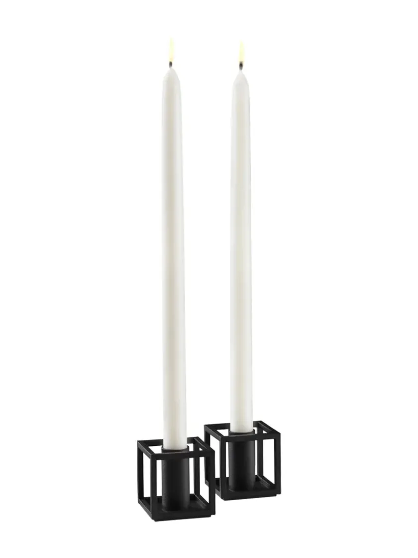 Audo Copenhagen Lysestager<Kubus Micro lysestager, sort fra