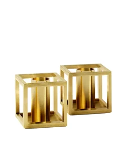 Audo Copenhagen Lysestager<Kubus Micro lysestager, sort fra