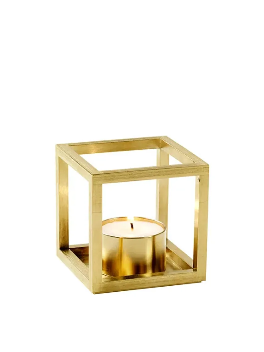 Audo Copenhagen Lysestager<Kubus T Lysestage, guldbelagt fra