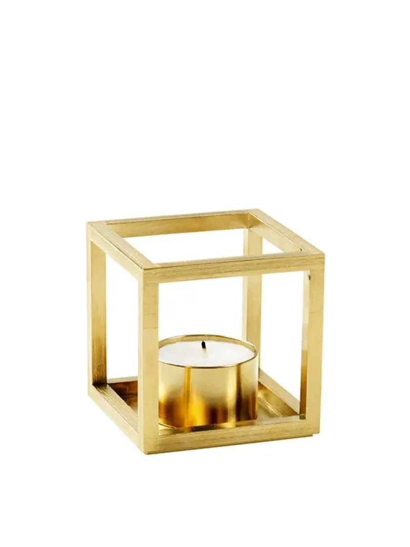 Audo Copenhagen Lysestager<Kubus T Lysestage, sort fra