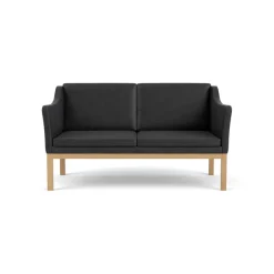 FDB Møbler Sofaer<L45 MK154 2 pers. sofa, sort læder af Mogens Koch