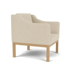 FDB Møbler Lænestole<L46 MK155 lænestol, beige tekstil af Mogens Koch