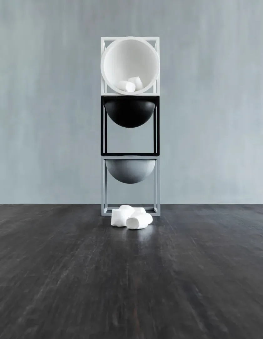 Audo Copenhagen Service<Lille Kubus Skål, sort fra