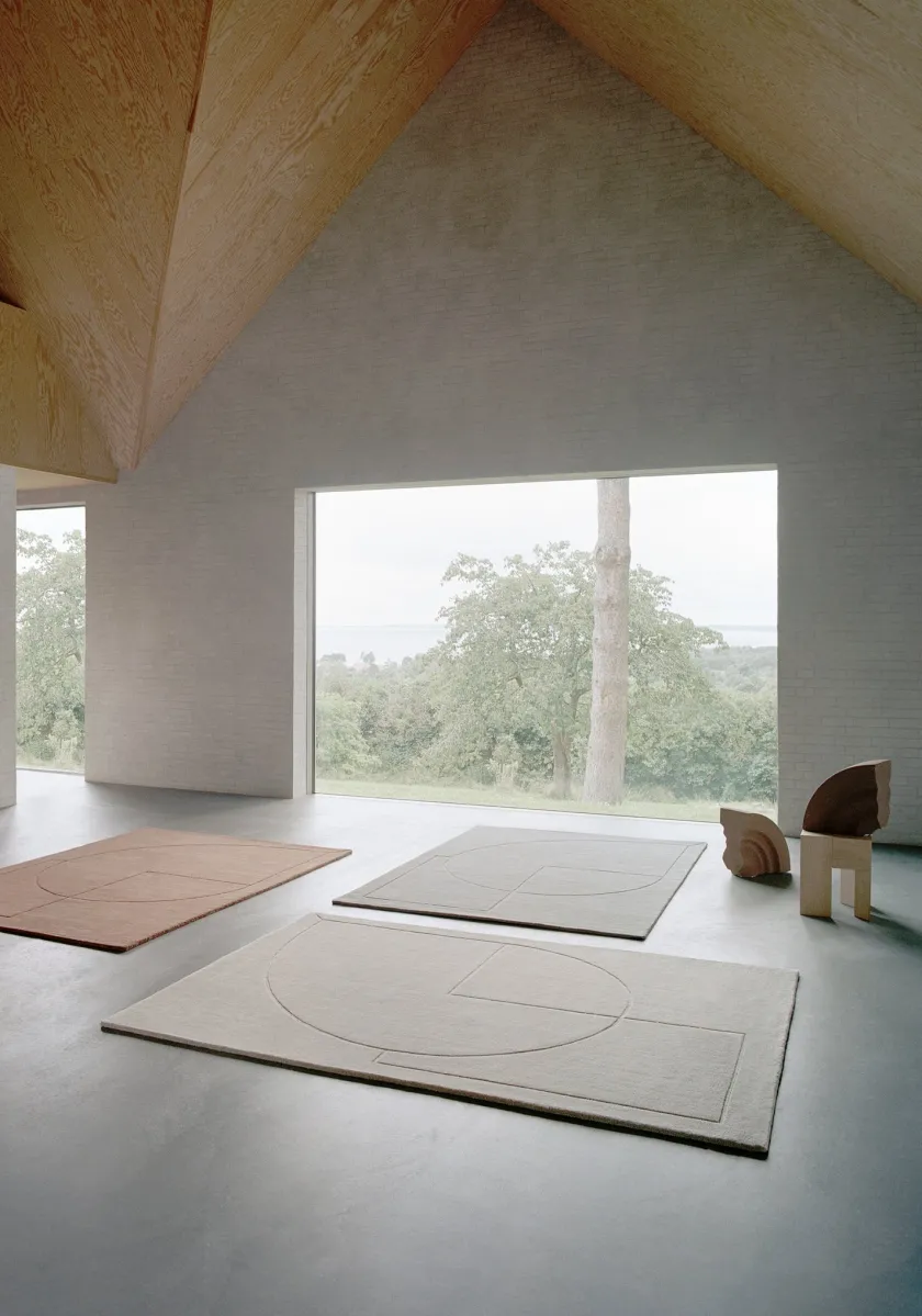 Linie Design Gulvtæpper<Lineal Poem Tæppe, Moss fra