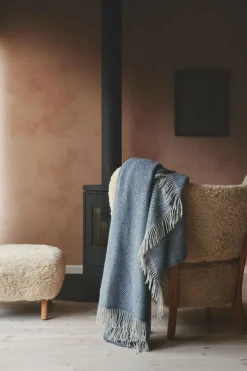 Silkeborg Uldspinderi Puder Og Plaider<Livø Plaid, rosewood fra