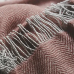 Silkeborg Uldspinderi Puder Og Plaider<Livø Plaid, rosewood fra