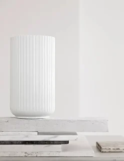 Lyngby Porcelæn Vaser<Lyngbyvasen blå glas fra