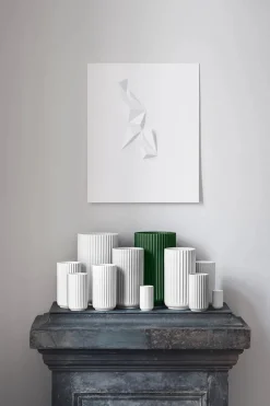 Lyngby Porcelæn Vaser<Lyngbyvasen blå glas fra