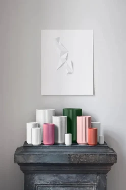 Lyngby Porcelæn Vaser<Lyngbyvasen i grøn glas fra