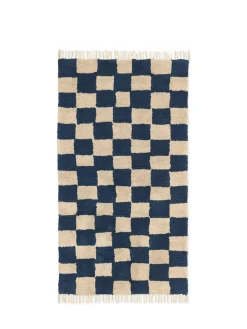 Ferm Living Gulvtæpper<Mara Washable Rug 90 x 150 cm, deep blue fra