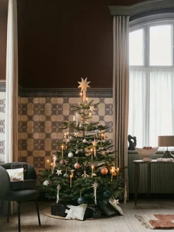 Ferm Living Juletræspynt<Marble Baubles, M, sæt á 4 stk. fra