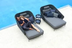 Cane-line Udendørs Loungemøbler<Mega Daybed, venstre, inkl. hyndesæt fra
