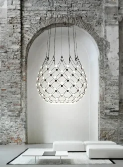 Luceplan Pendler|Spots<Mesh LED pendel Ø80 fra