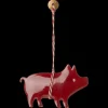 Maileg Juletræspynt<Metal ophæng, gris rød fra