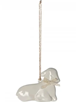 Maileg Juletræspynt<Metal ophæng, lam, rå hvid fra