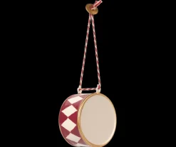 Maileg Juletræspynt<Metal ornament, stor tromme - Rød fra