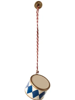 Maileg Juletræspynt<Metalophæng Lille Tromme, dark blue fra