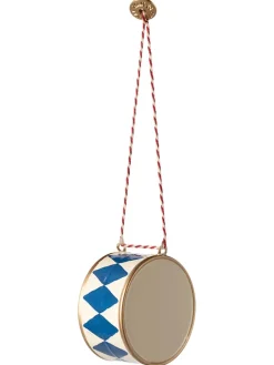 Maileg Juletræspynt<Metalophæng Stor Tromme, dark blue fra