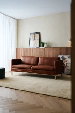 Mogens Hansen Sofaer<MH276 4 pers. sofa i Baltique anilinlæder fra