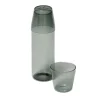 Nine Kander|Service<Milk, set of 1 carafe + 2 glasses, grey fra